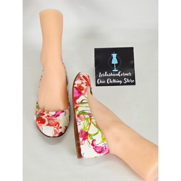 Brooks Brothers Women's Floral Canvas Ballet Flats Size 7 149 - Picture 7 of 13